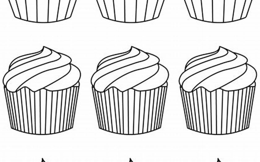 Cupcake Template To Color
