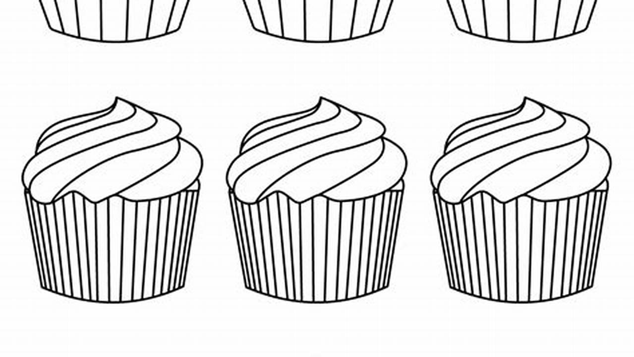Cupcake Template To Color
