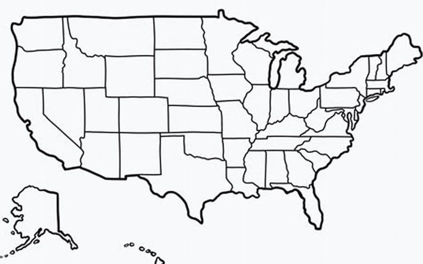 United States Map Drawing