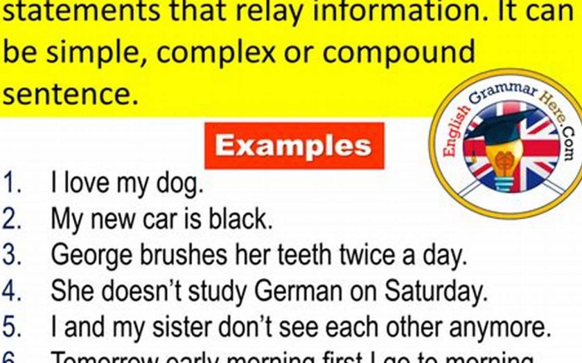 Sentence Declarative Example
