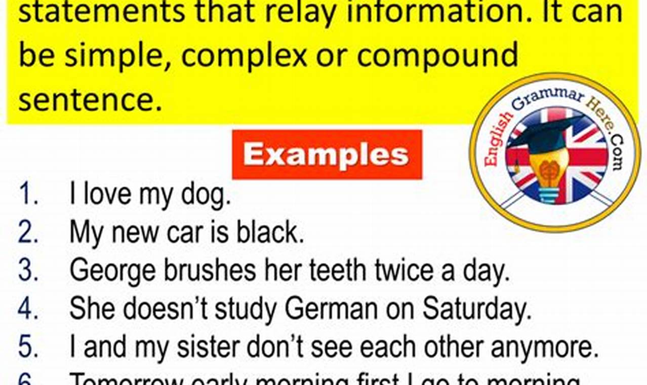 Sentence Declarative Example