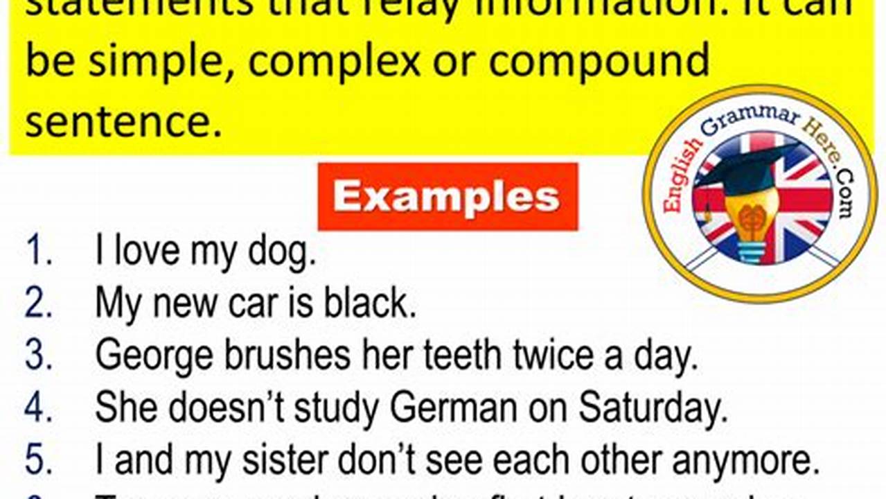 Sentence Declarative Example