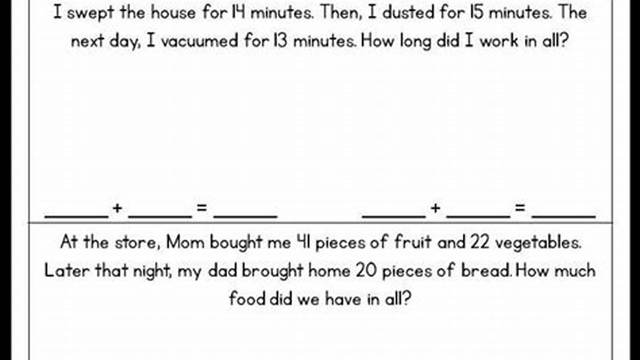 Word Problems For 2nd Graders