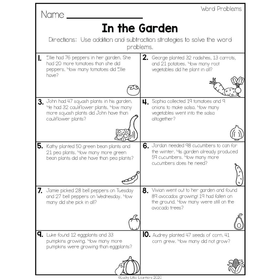 2nd grade math word problem worksheets free and printable K5 Worksheets Library