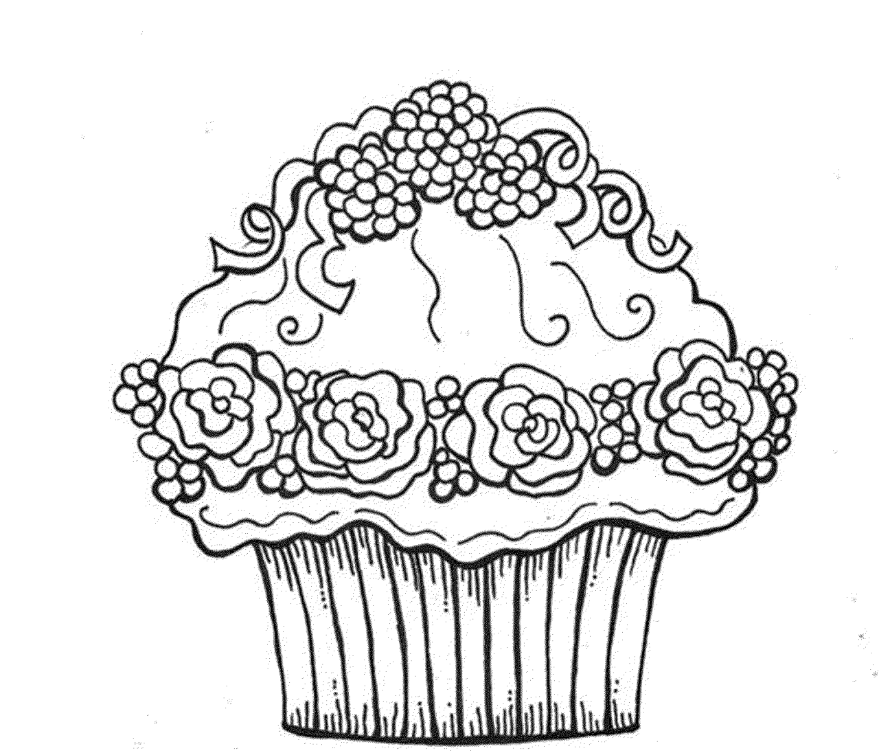Cupcake Coloring Template Pdf Pattern Coloring Pages