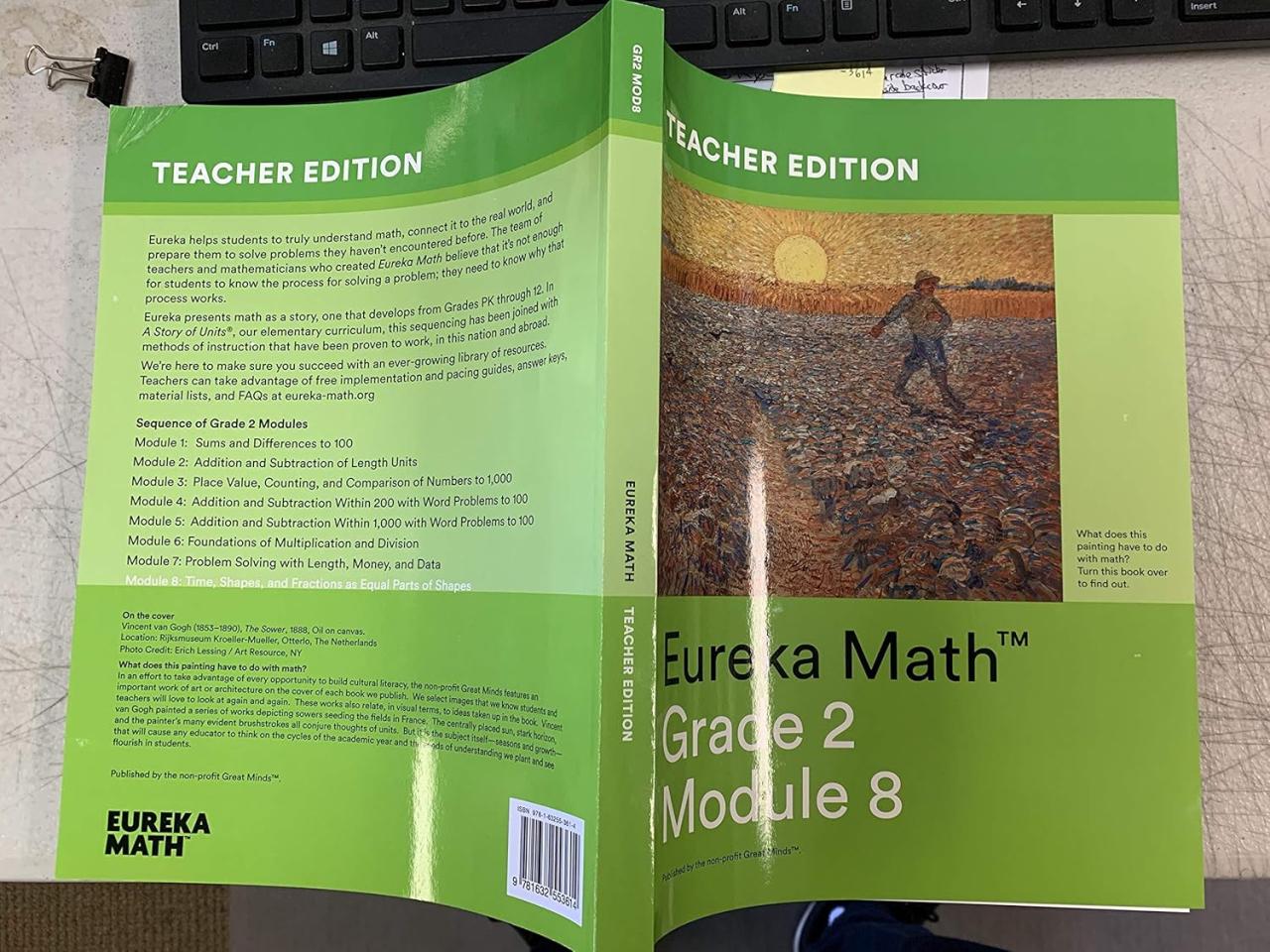 Eureka Math Grade 2 Module 8 Teacher Edition, Time, Shapes and Fractions as Equal Parts of