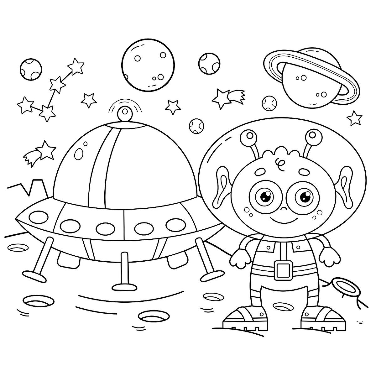 Outer Space Coloring Pages Printable