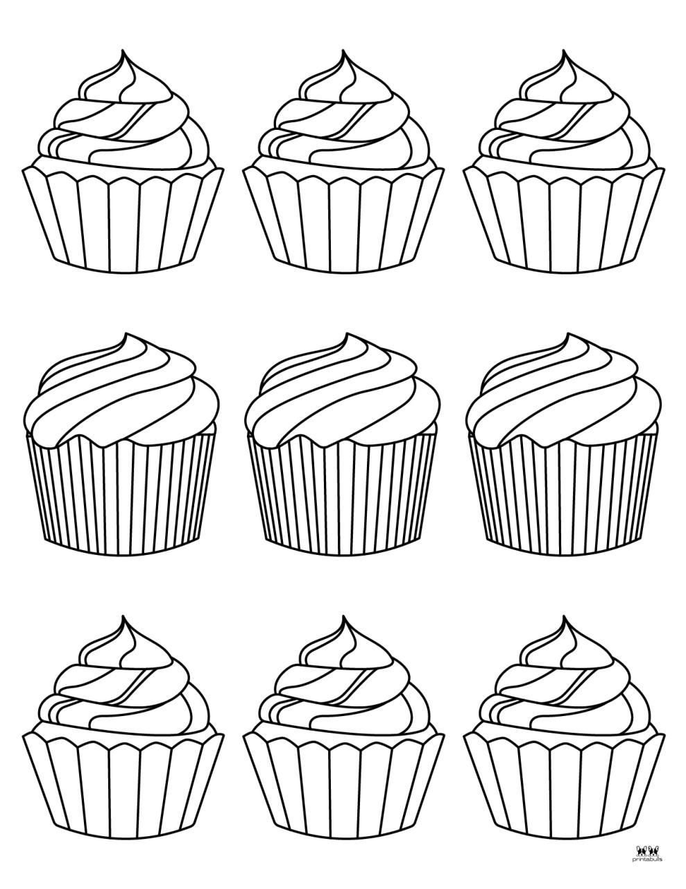 Cupcake Coloring Pages 25 FREE Printables Printabulls
