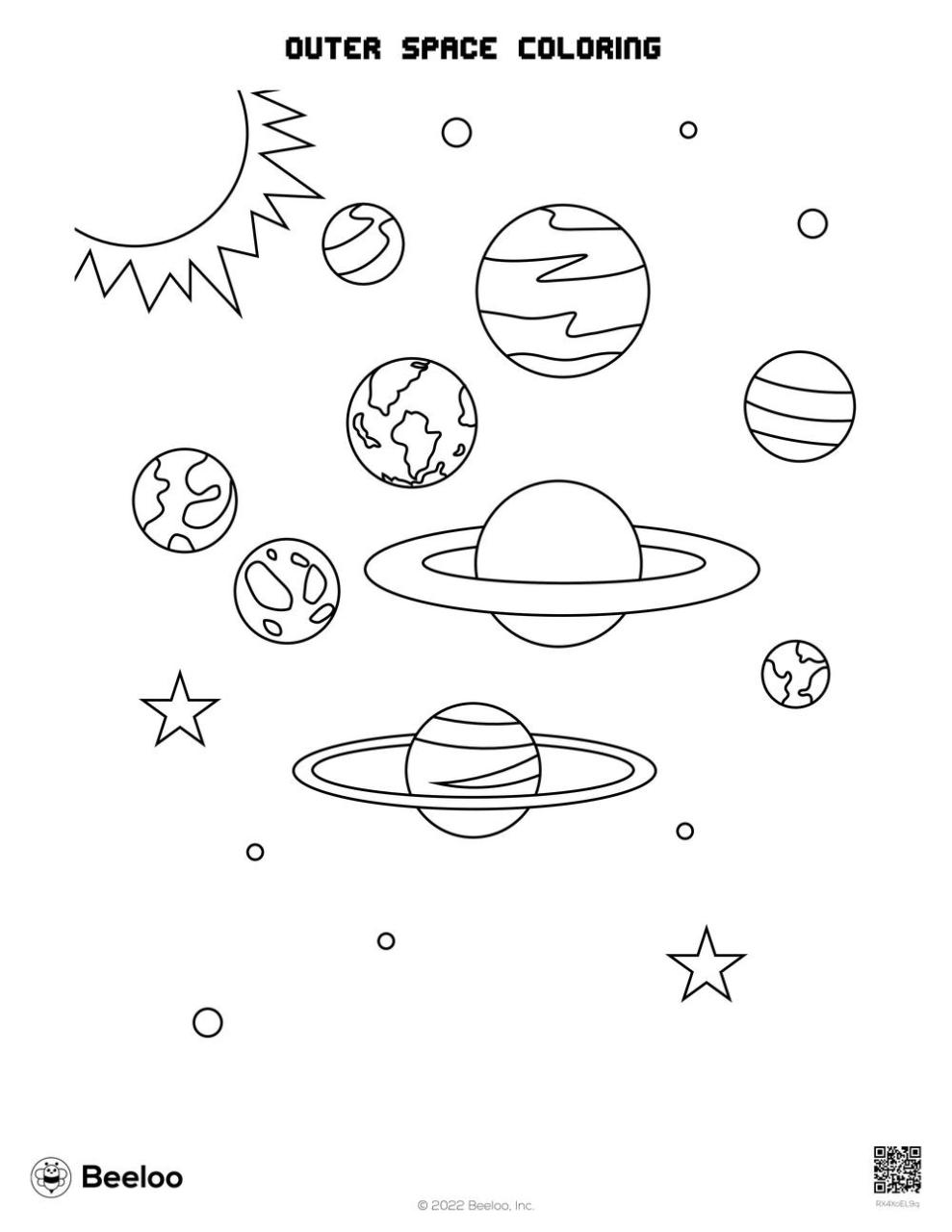 Outer Space Coloring Pages