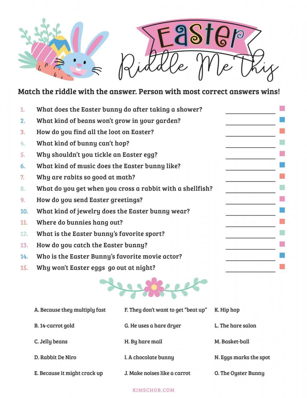 Christian Easter Games For Kindergarten
