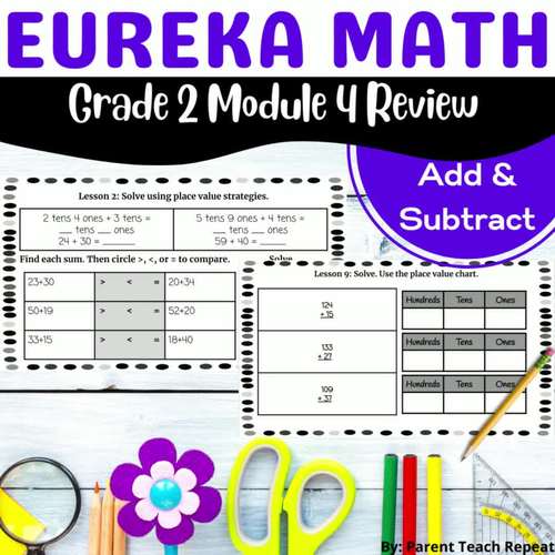 Engage NY {Eureka} Math Grade 2 Module 4 Review Packet Add Subt Word Problems
