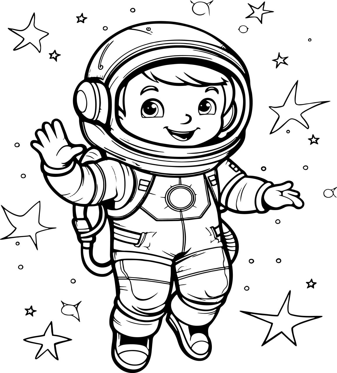 Outer Space Coloring Page